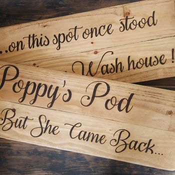 Wooden Vintage Hand Engraved Wall Mounted Signs, 9 of 10
