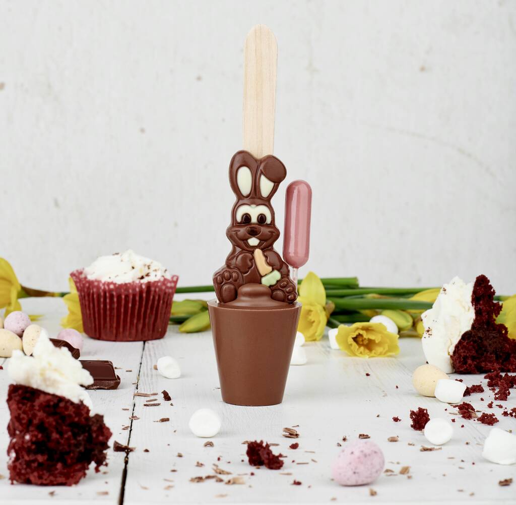 Boozy Easter Bunny Red Velvet Chocolate Spoon By Cocoa Delicious