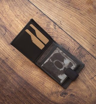 Personalised Thick Oiled Leather Wallet Rfid, 8 of 11