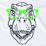 Kids Personalised Dinosaur With Glasses T Shirt, thumbnail 3 of 4