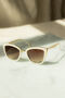 Cream Supersize Cat Eye Sunglasses, thumbnail 1 of 6