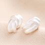 Twist Knot Stud Earrings In Silver, thumbnail 1 of 2