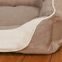 Luxury Faux Linen Dog Bed, thumbnail 4 of 5