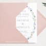 Save The Date Cards Pink And Blue Wildflower, thumbnail 2 of 4