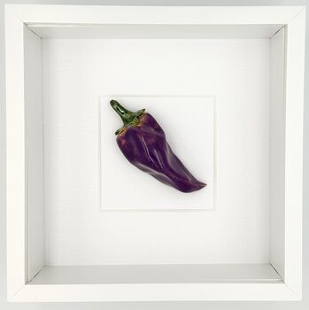 Kitchen Wall Decor: Purple Pepper Wall Art, 3 of 3