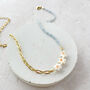 Pearl Daisy And Aquamarine Gemstone Beaded Necklace, thumbnail 9 of 12