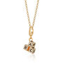 18ct Gold Abc Building Block Stack Charm Necklace, thumbnail 2 of 6