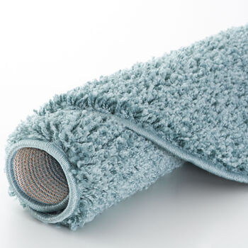 The Rugs Plain Duck Egg Blue Shaggy Rug, 12 of 12