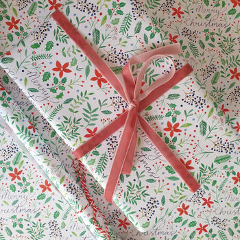 Christmas Floral Wrapping Paper, 4 of 8