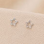 Sterling Silver Open Star Stud Earrings, thumbnail 1 of 8