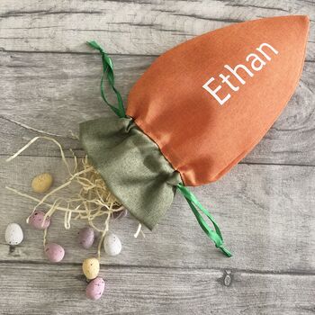 Personalised Easter Hunt Carrot Treat Bag, 3 of 4
