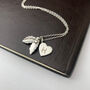 Personalised Holly And Initial Heart Necklace, thumbnail 5 of 10