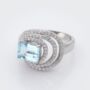 Blue Topaz 925 Sterling Silver Statement Ring, thumbnail 2 of 3