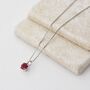 Ruby Red Swarovski Crystal Single Stone Necklace, thumbnail 2 of 7