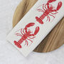 Organic Tea Towels | Lobster, thumbnail 2 of 6