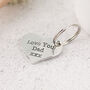 Daddy Gift From Child Personalised Pocket Heart Keyring, thumbnail 2 of 9