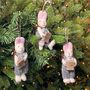 Felt Rabbit With Journal Hanging Decoration, thumbnail 2 of 4