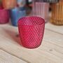 Spot Glass Pink Medium Tea Light Holder, thumbnail 2 of 2