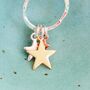 Silver Plated Necklace ~ Gold, Rose Gold + Silver Stars, thumbnail 2 of 7