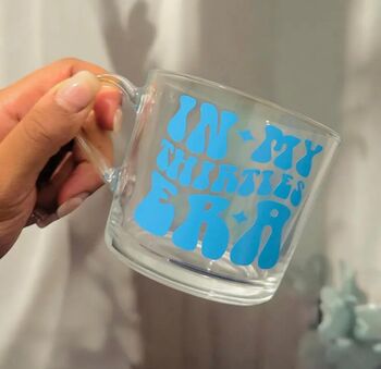 In My Thirties Era Glass Mug 30th Birthday Gift Various Colours, 3 of 5