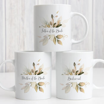 Floral Bridal Party Personalised Mugs, 6 of 6