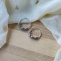 Silver Sterling Oxidised Wired Tribal Statement Hoops, thumbnail 2 of 4