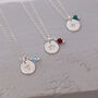 Sterling Silver Birthstone Pendant Necklace, thumbnail 11 of 12