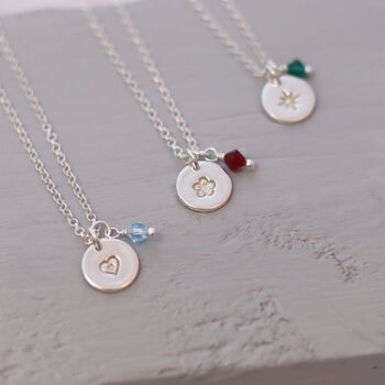 Sterling Silver Birthstone Pendant Necklace, 11 of 12