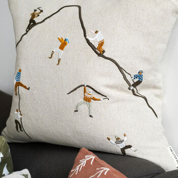 Swimmers Embroidered Cushion Cover, 2 of 10