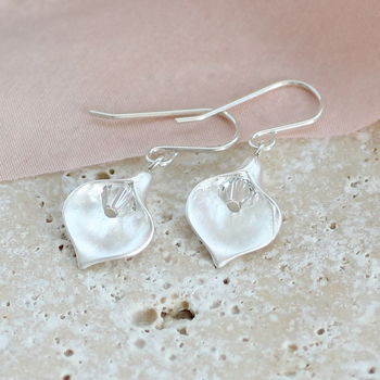 Calla Lily Birthstone Earrings, 4 of 12