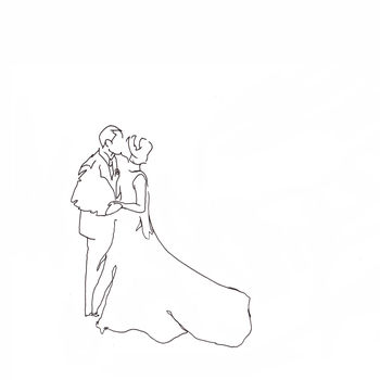 Personalised Wedding Drawing, 5 of 8