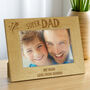 Personalised Super Dad 6x4 Landscape Wooden Photo Frame, thumbnail 1 of 5