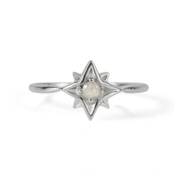 Guiding North Star Gemstone Sterling Silver Ring, 7 of 12