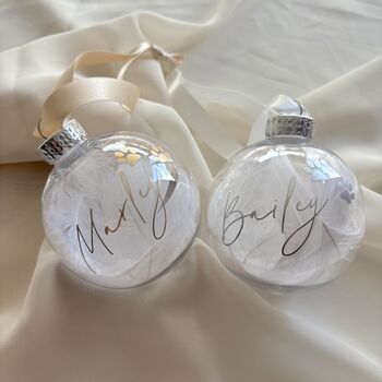 Personalised Shatterproof Pet Memorial Bauble, 2 of 5