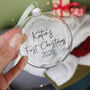 First Christmas Glass Bauble, thumbnail 2 of 12