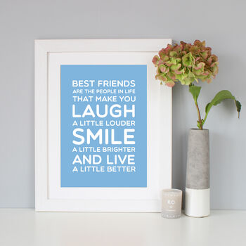 'Best Friend' Gift Quote Print, 11 of 12