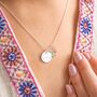 Esme Disc And Enamel Charms Name Necklace, thumbnail 1 of 7