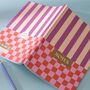 A5 Lay Flat Notebook | Checks And Stripes | Lined, thumbnail 3 of 5