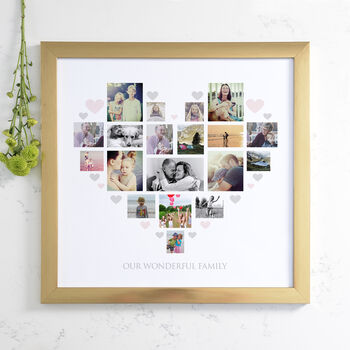 Personalised Heart Family Photo Collage, 8 of 8