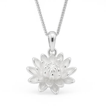 Personalised Sterling Silver Chrysanthemum Pendant Necklace, 4 of 9