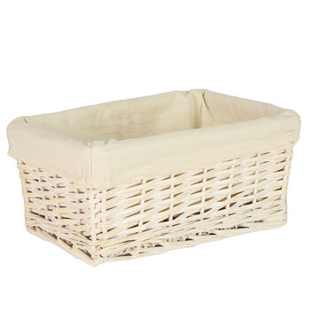 Set Of Three White Wash Wicker Storage Baskets, 4 of 5