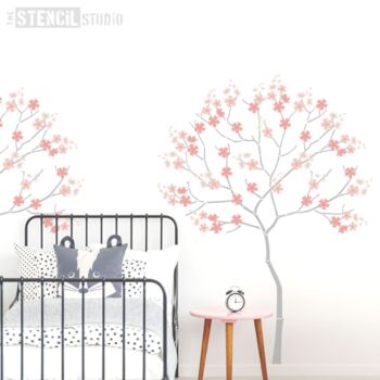 Round Tree With Cherry Blossom Stencil Pack, 4 of 12
