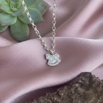 Rocking Horse Charm Sterling Silver Necklace, 2 of 4