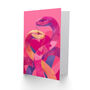 Intertwined Snakes Colourful Modern Abstract Valentine's Card, thumbnail 2 of 6