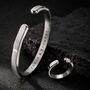 Men's Personalised Titanium Ring And Cuff Set, thumbnail 1 of 6