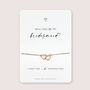 Cute Heart Will You Be My Bridesmaid Bridal Proposal Bracelet, thumbnail 2 of 12