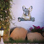 Custom French Bulldog Welcome Metal Wall Art Gift For Dog Lovers Home Or Garden Decor, thumbnail 9 of 11