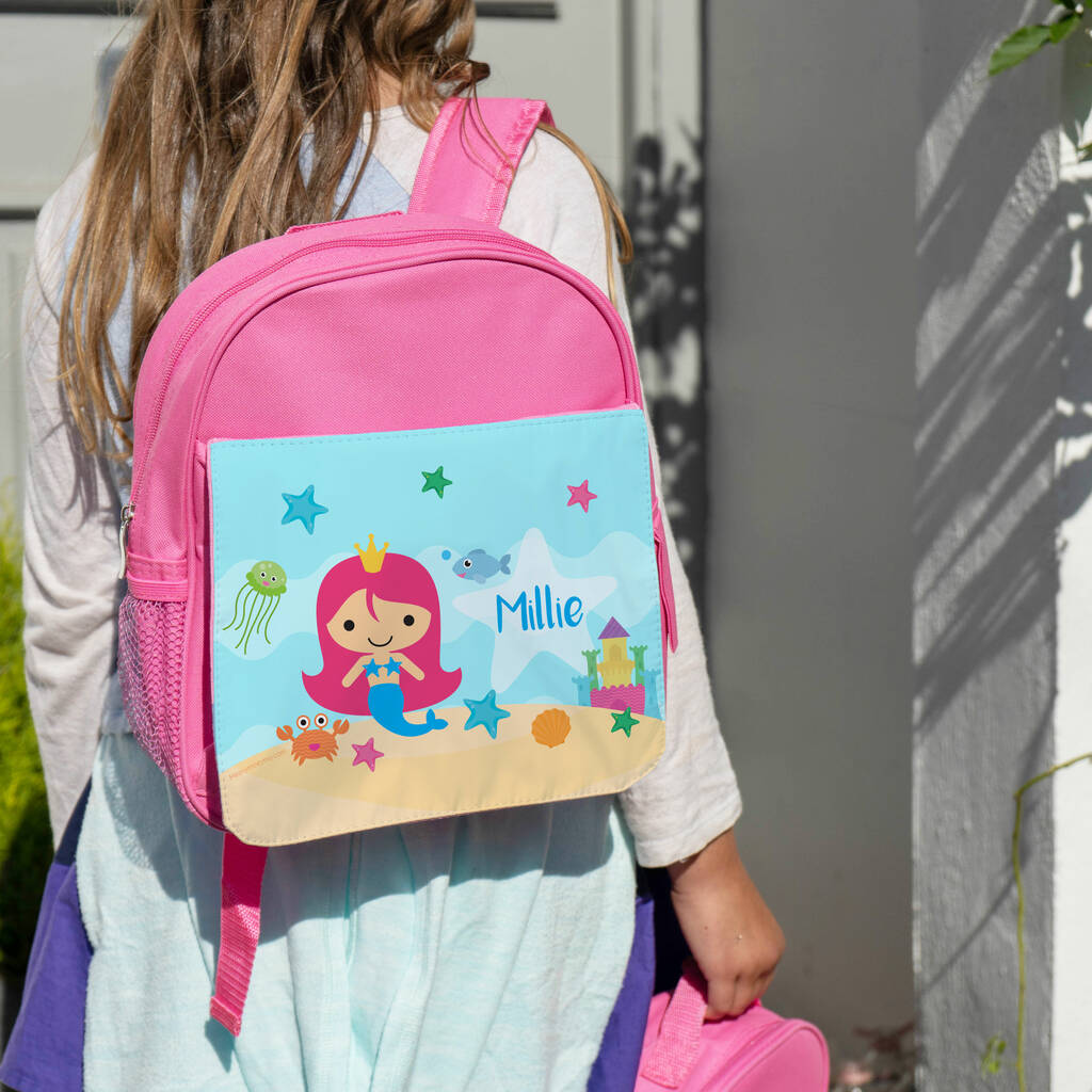 personalised mermaid backpack