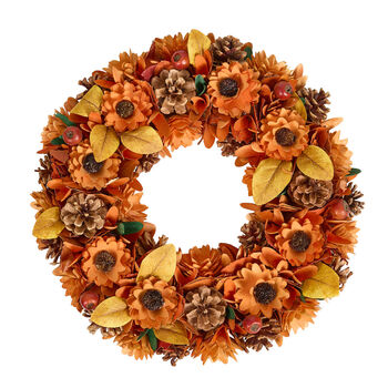 Personalised Fall Florals Autumn Wreath, 2 of 5