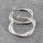 Wire Interwoven Rose Gold Plated Silver Hoop Earrings, thumbnail 8 of 8